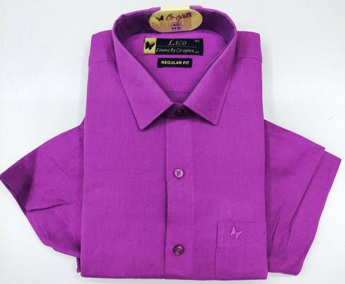 PL COTTON XLINEN DYED READYMADE SHIRT 40 HS